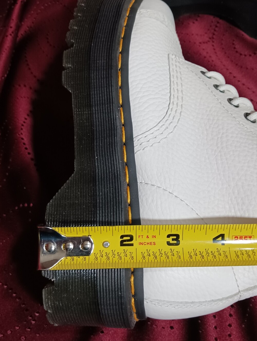 🤍 Dr. Martens White Pebbled Leather Boots Women’s US 8 🤍 - Picture 8 of 14